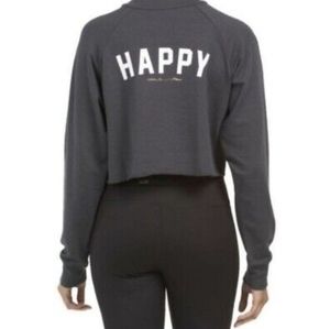 Spiritual Gangster Happy crop sweatshirt